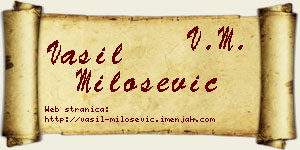 Vasil Milošević vizit kartica